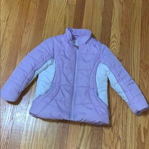 Lavender and White Winter Coat